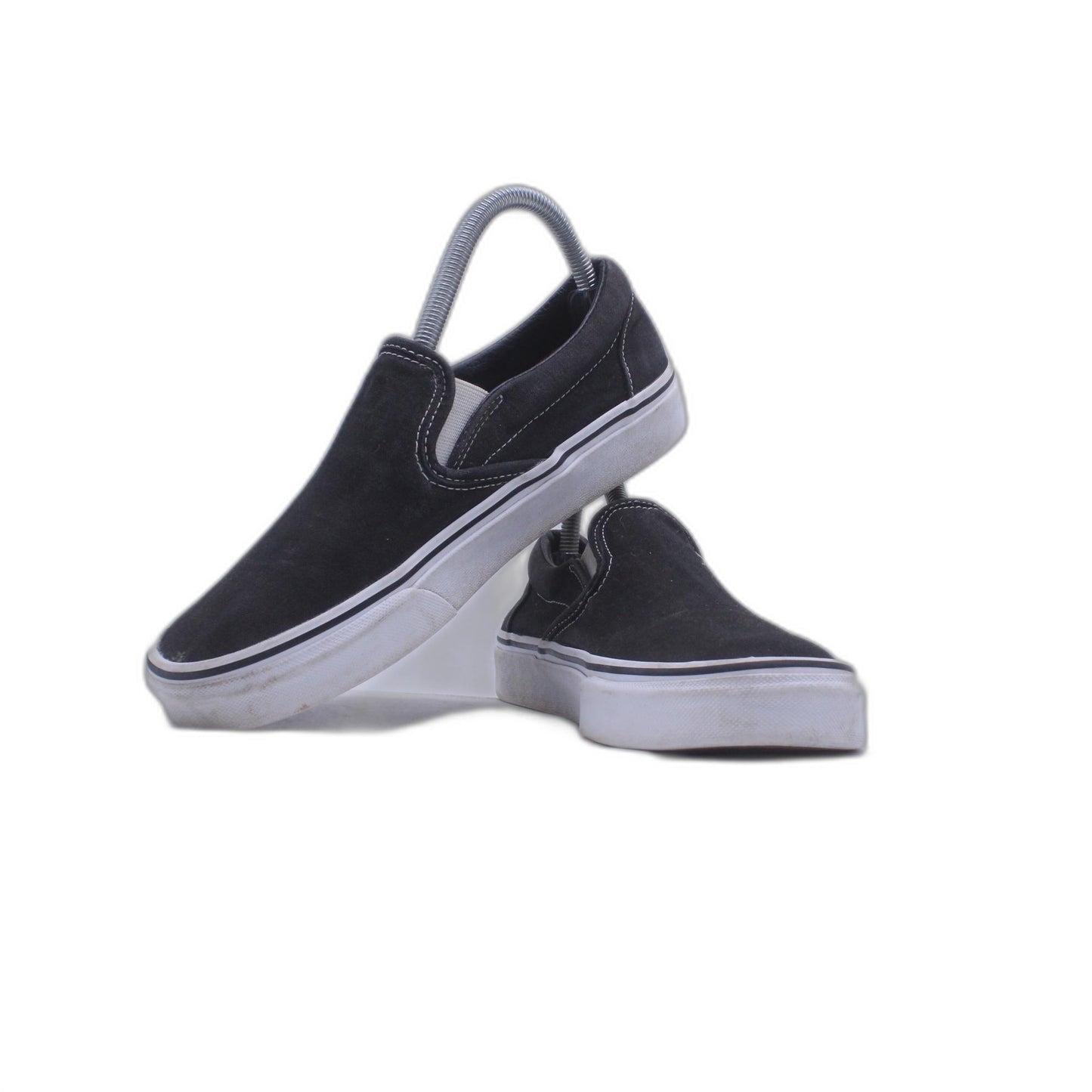 Vans Classic Slip-Ons Black White Canvas Shoes