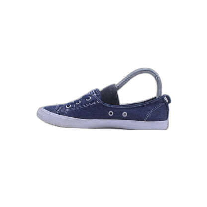 Converse One * Slip On No Lace Flat Sneaker Shoe Blue Clear Sequin