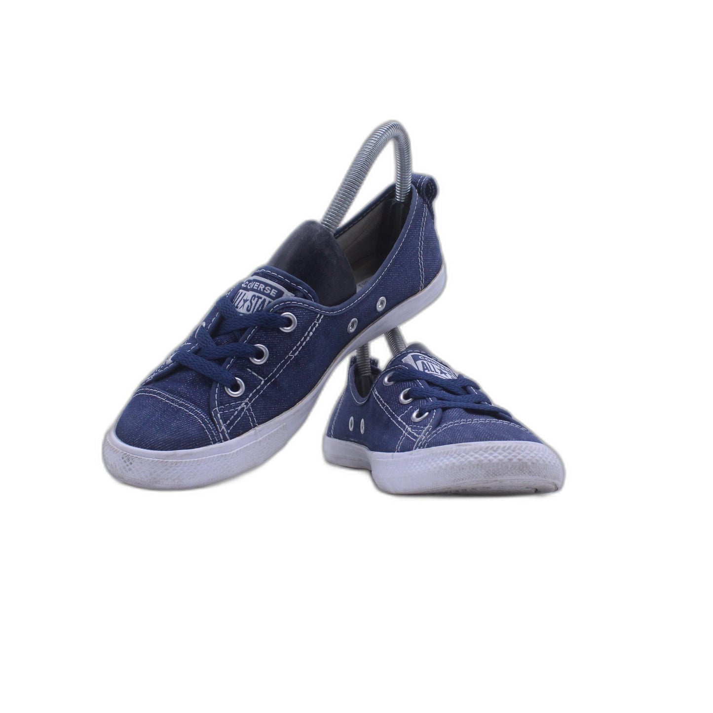 Converse One * Slip On No Lace Flat Sneaker Shoe Blue Clear Sequin