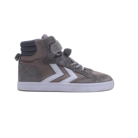 Hummel Slimmer Stadil Tonal High All Gray Indoor Sneaker Shoe