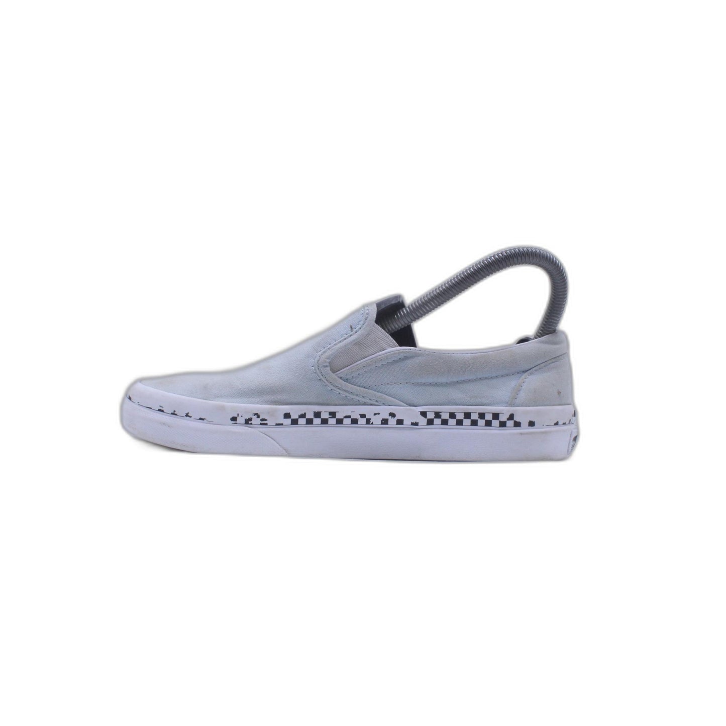 Vans Slip on Shoes Color Light Blue w/ Checkerboard