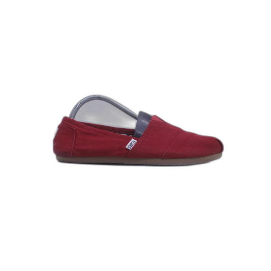 Toms Crimson Red Canvas Round Toe Casual Comfort Shoe