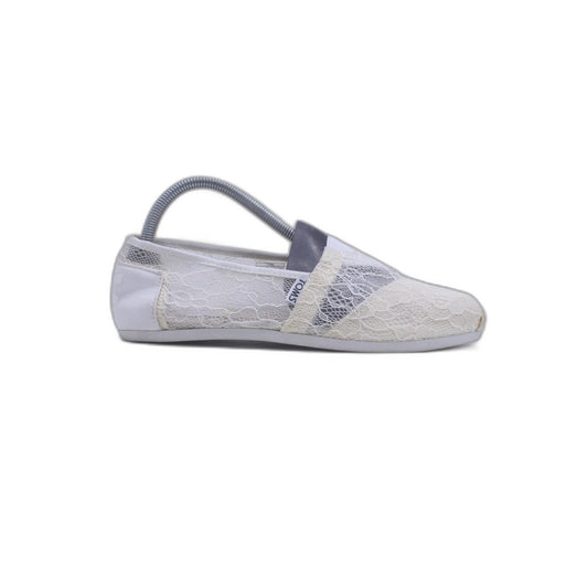 TOMS Classic Light Grey Lace Ladies Shoe