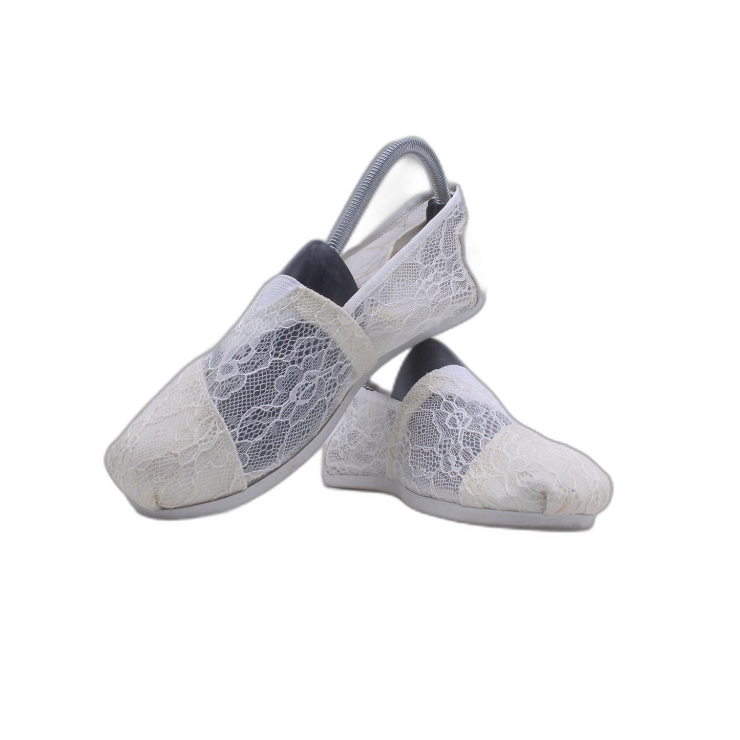 TOMS Classic Light Grey Lace Ladies Shoe