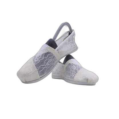TOMS Classic Light Grey Lace Ladies Shoe