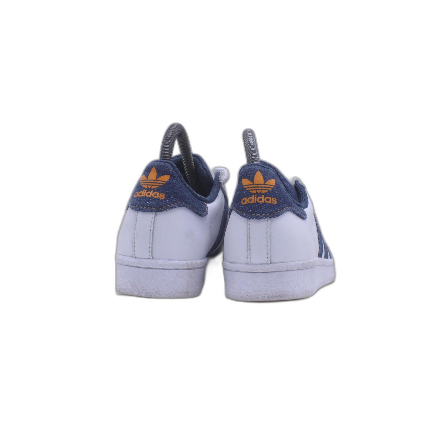 Adidas Superstar White Dark Blue Gold Felt Stripe H00189