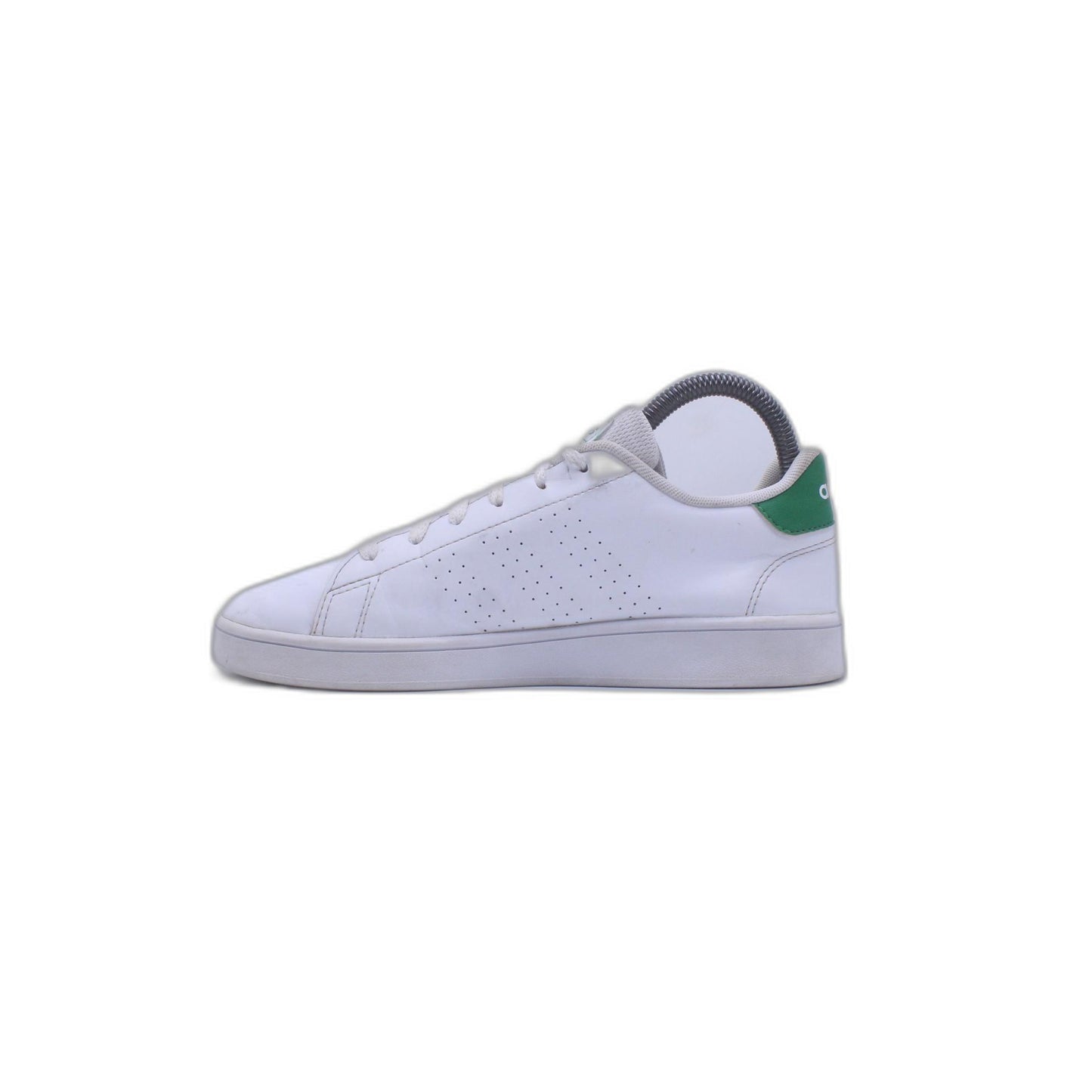 Adidas Advantage White Green Lace Up Sneaker