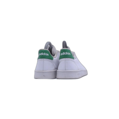 Adidas Advantage White Green Lace Up Sneaker