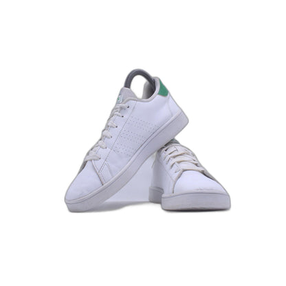 Adidas Advantage White Green Lace Up Sneaker