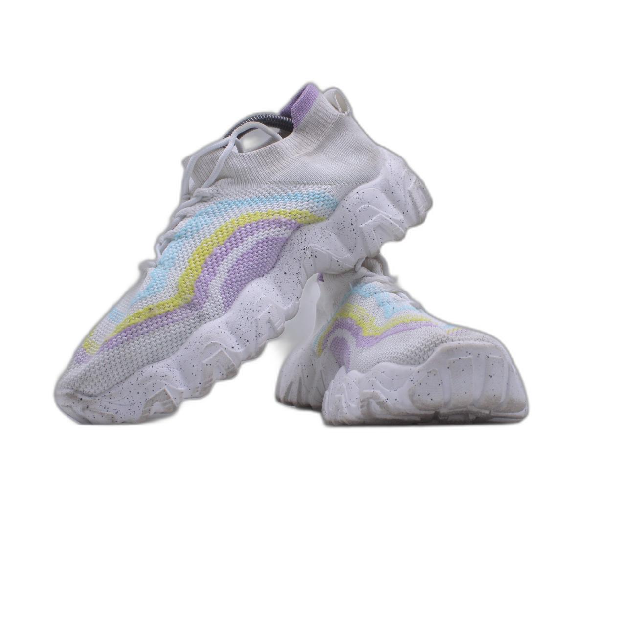 Women's Chunky Sole Ladies Lace Up Walking Gym Trainers Sneaker