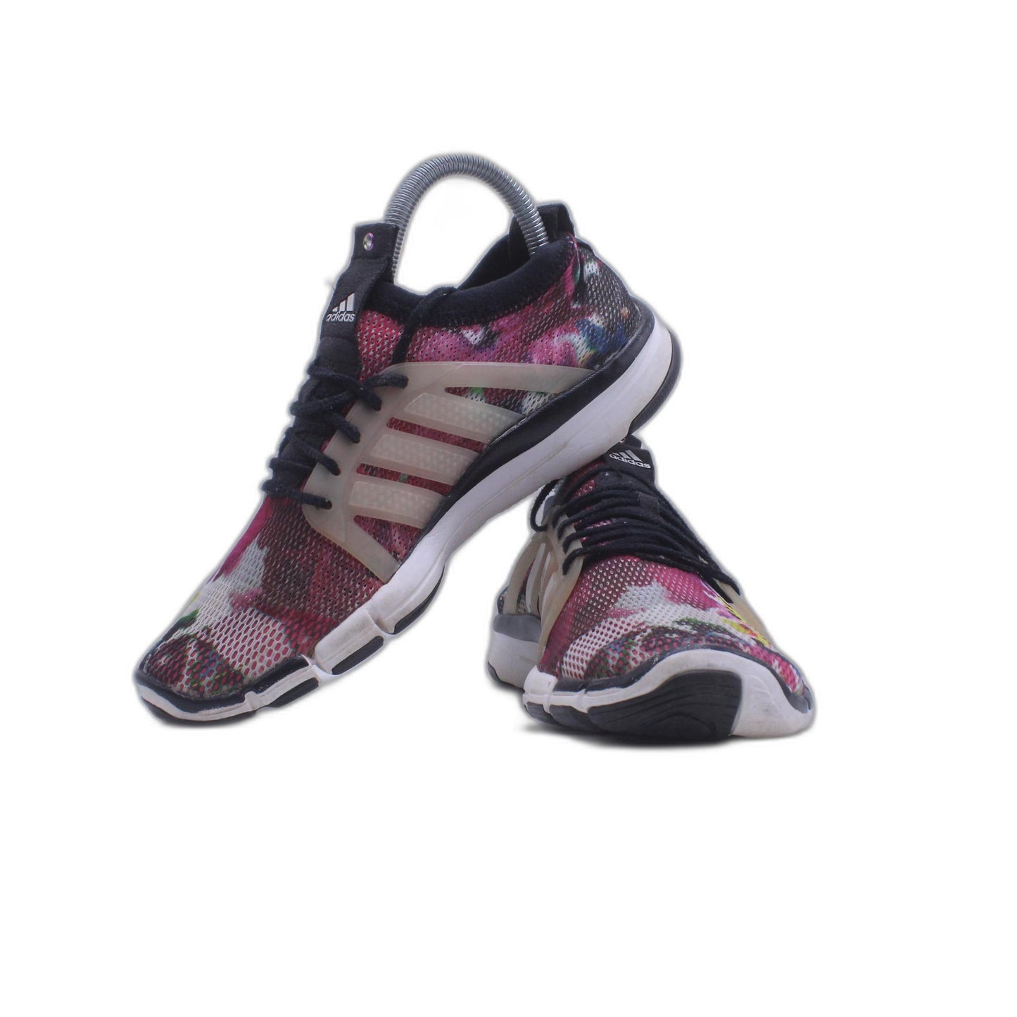 Adidas Neo Womens CLOUDFOAM SUPER FLEX Pink Mesh Lace Up Trainers