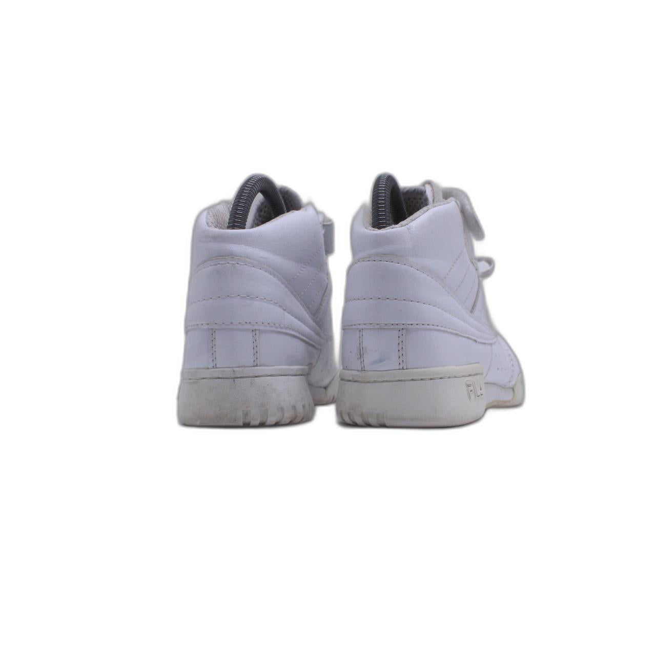 Fila F-14 Lifted High-Top Triple White Sneaker