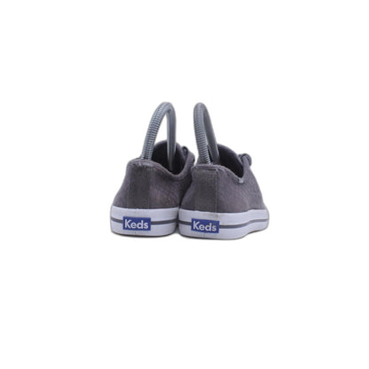 Keds Gray Champion Leather Slip On Casual Flats Shoe