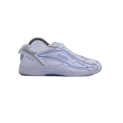 Curves for Women White Blue Faux Leather Gym Workout Shoe