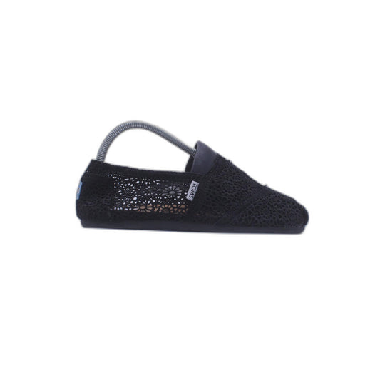 Toms Black Lace Slip On Shoe