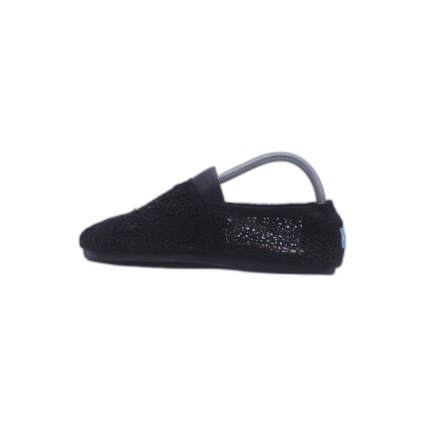 Toms Black Lace Slip On Shoe