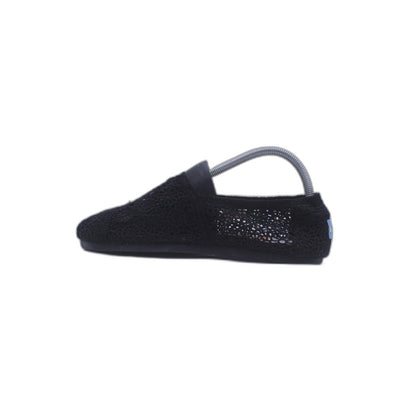 Toms Black Lace Slip On Shoe