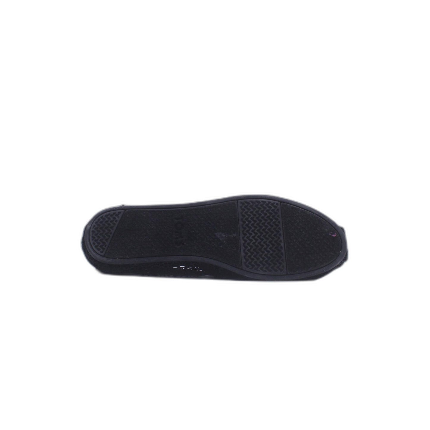 Toms Black Lace Slip On Shoe