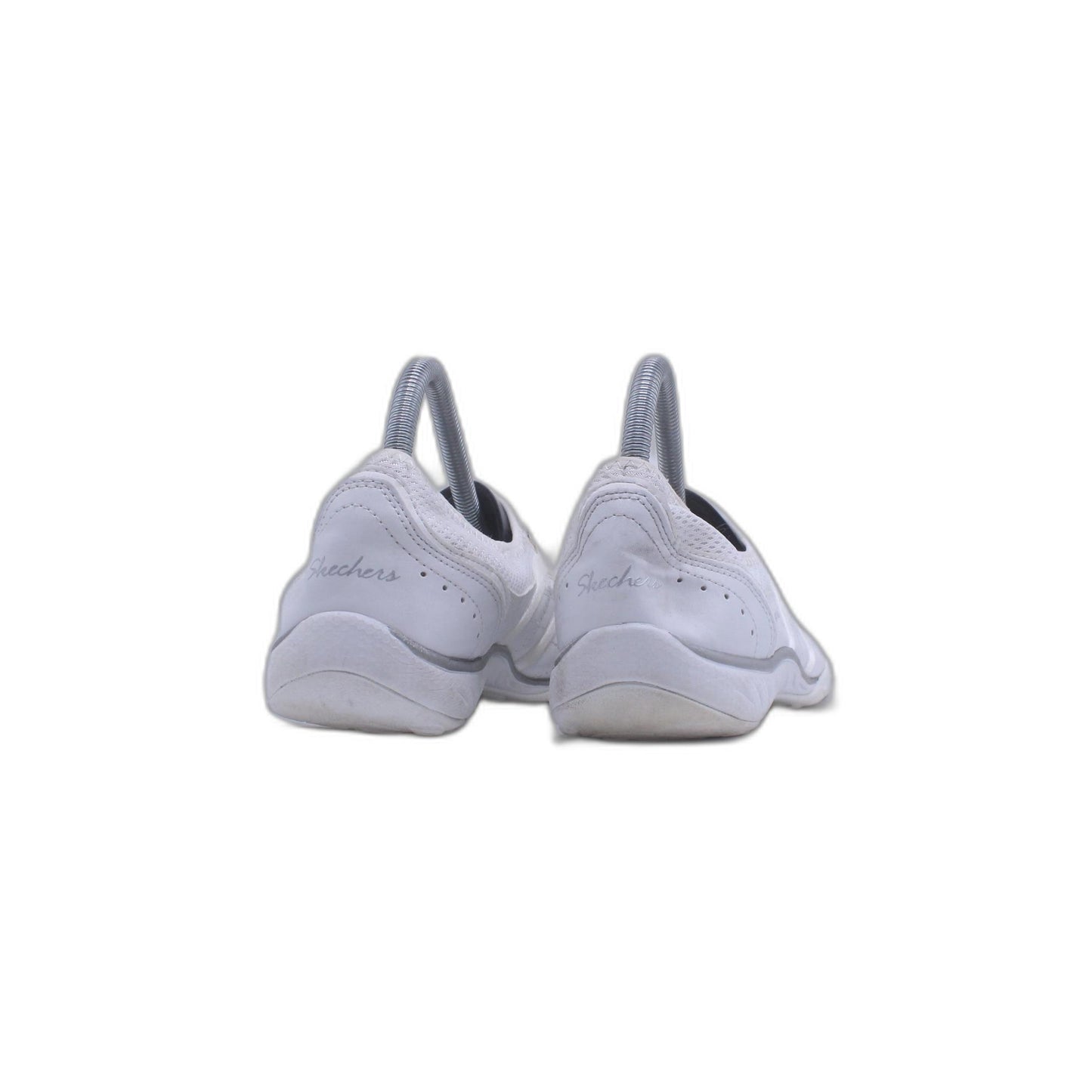 Skechers Womens Breathe-Easy Simple Pleasure White Casual Flat