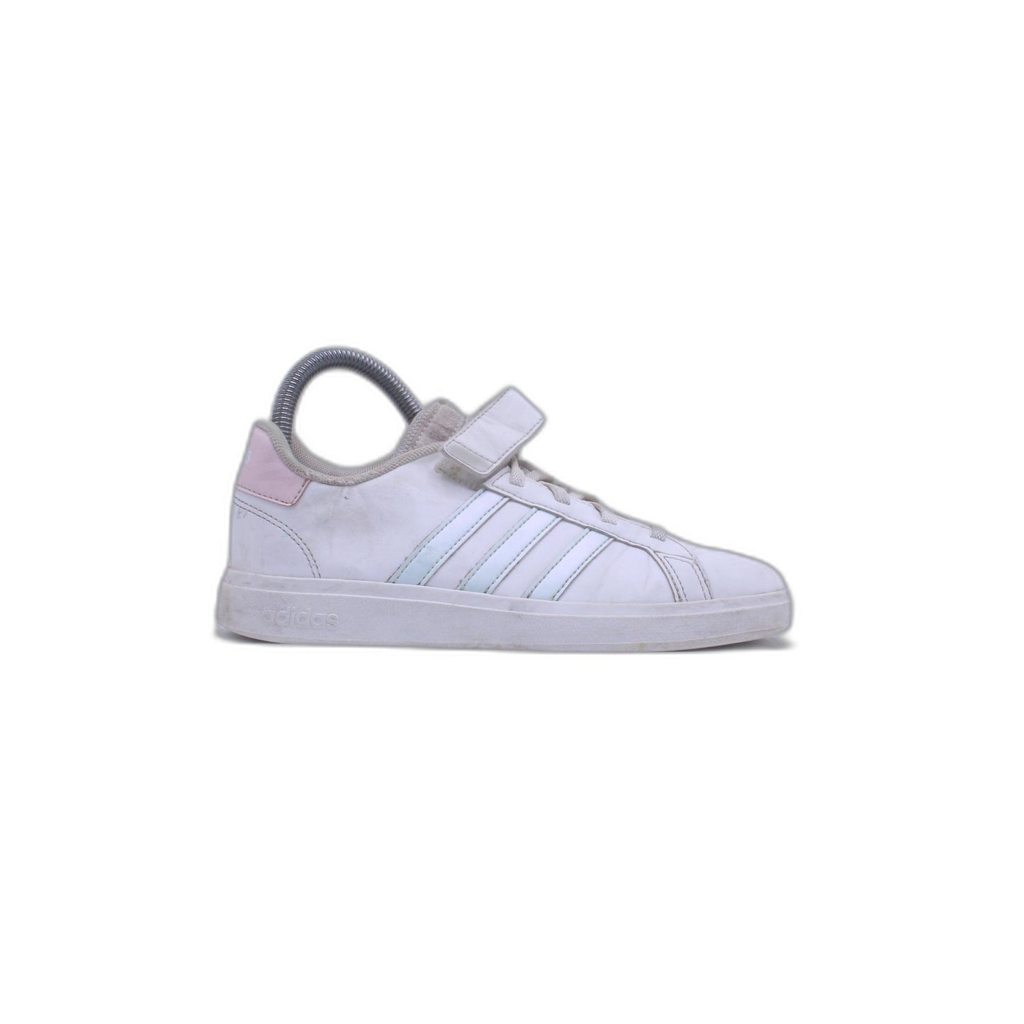 Adidas Athletic Grand Court Girls Elastic Lace Sneaker