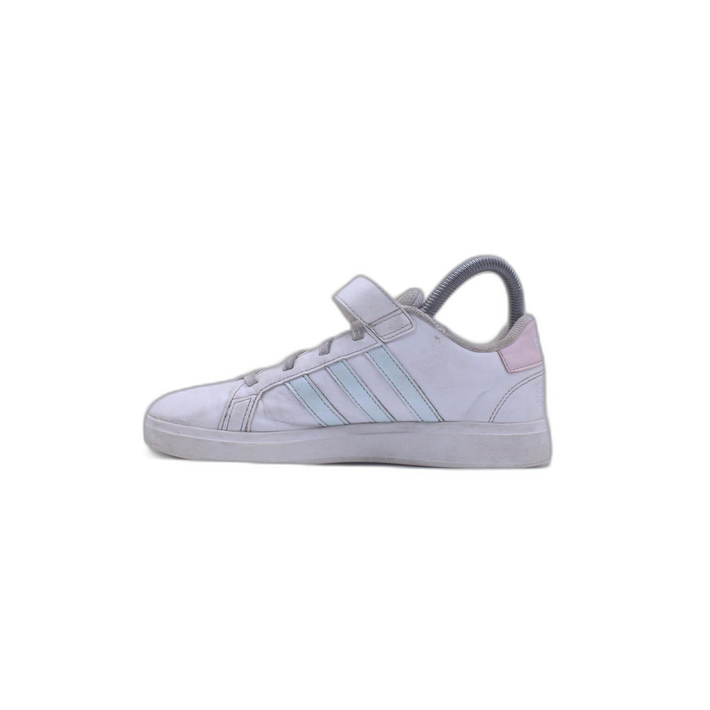 Adidas Athletic Grand Court Girls Elastic Lace Sneaker