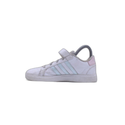 Adidas Athletic Grand Court Girls Elastic Lace Sneaker