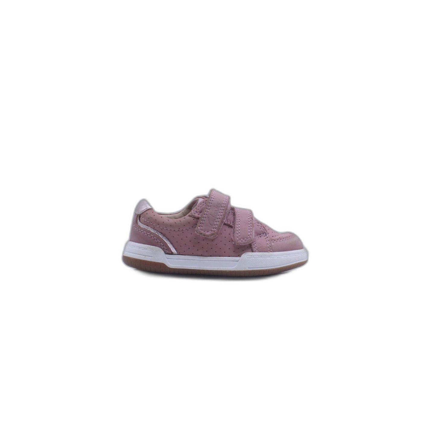 CLARKS “FAWN SOLO T” INFANTS GIRLS PINK LEATHER SHOE