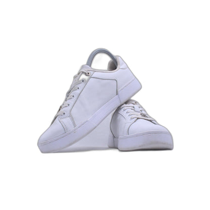 TOMMY HILFIGER WHITE LEATHER SIGNATURE COURT SNEAKER