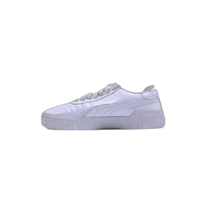Puma White Leather Strap Lace Up Mens Trainer