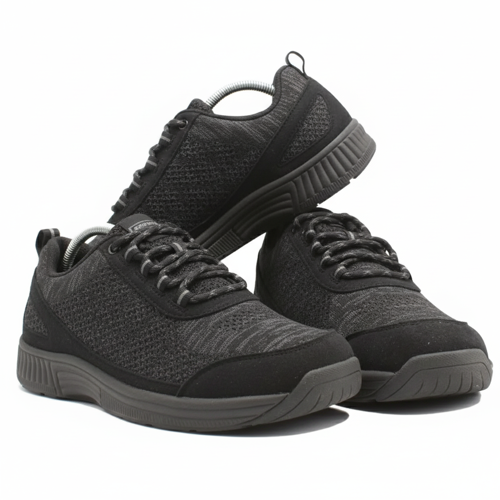 ORTHOFEET Coral No Tie Lace Black