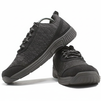 ORTHOFEET CORAL NO TIE LACE BLACK