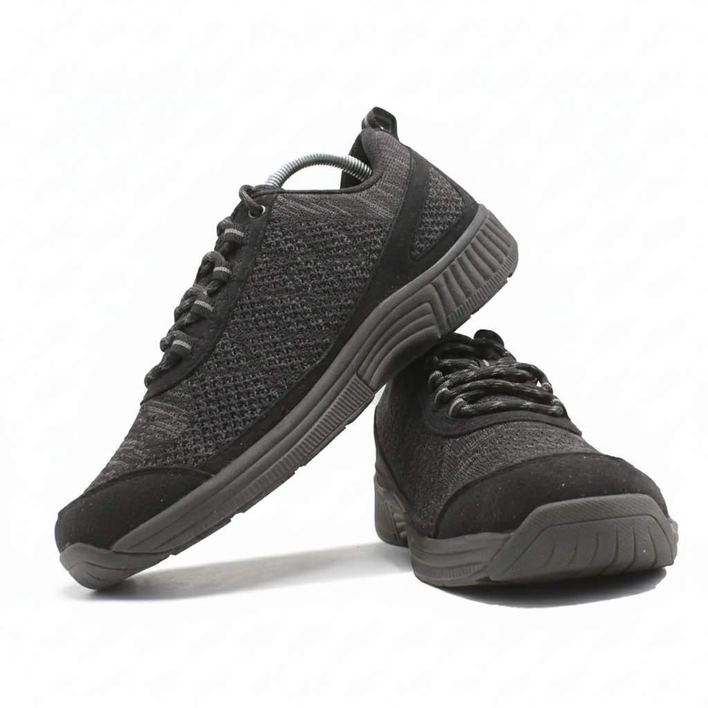 ORTHOFEET Coral No-Tie Lace Black