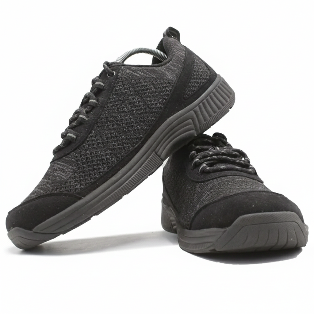 ORTHOFEET Coral No Tie Lace Black