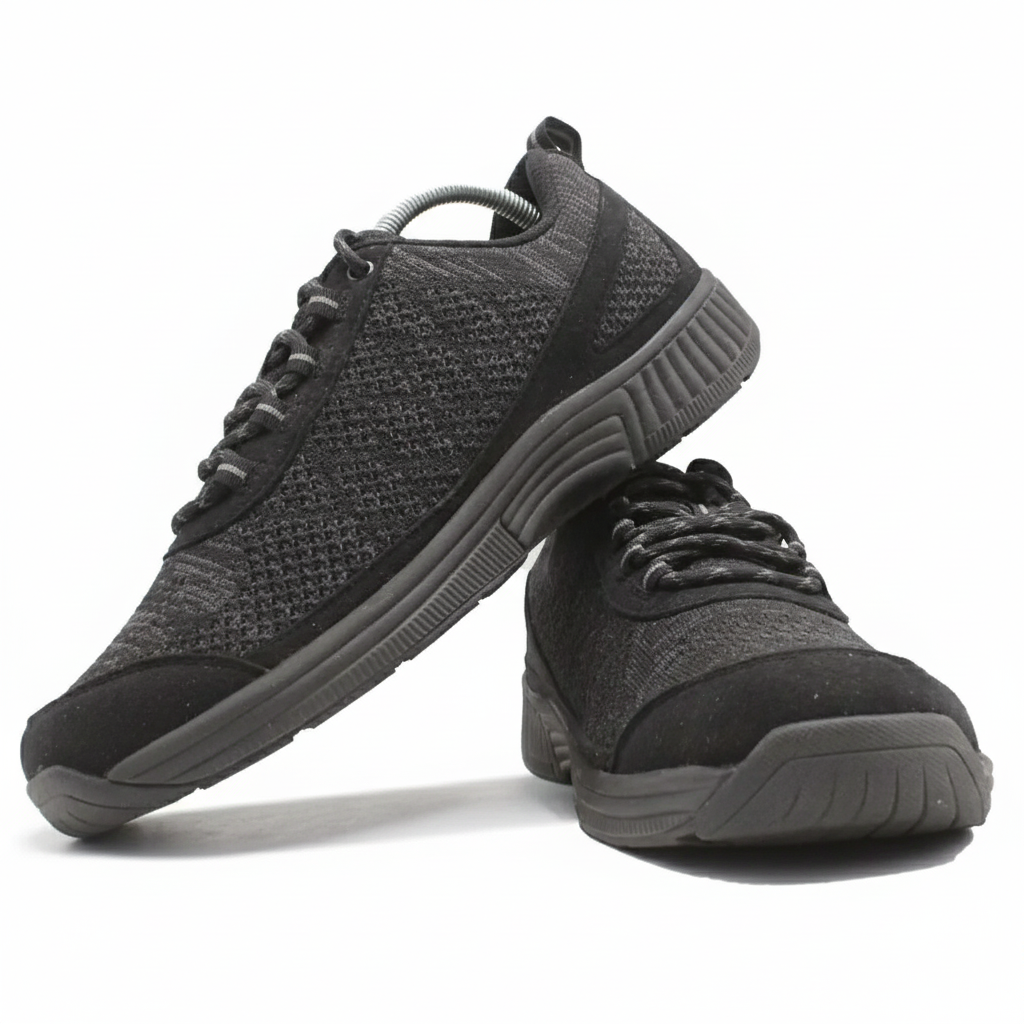 ORTHOFEET  Coral No Tie Lace Black