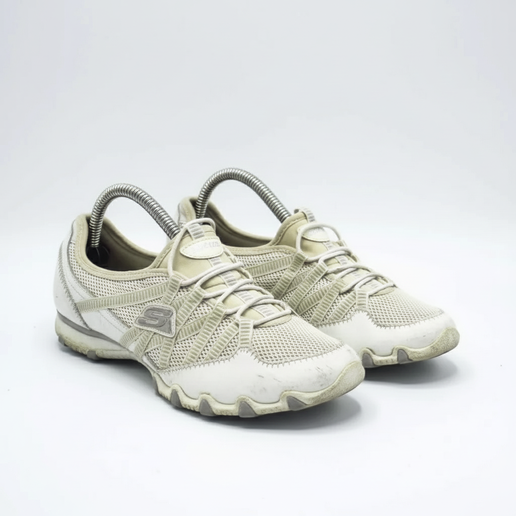 Skechers Gray Leather shimmer Sneaker