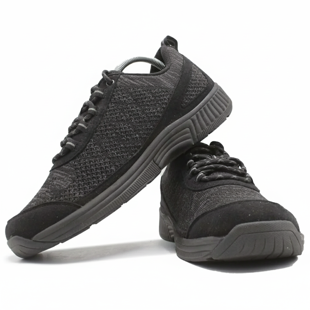 ORTHOFEET Coral No Tie Lace Black