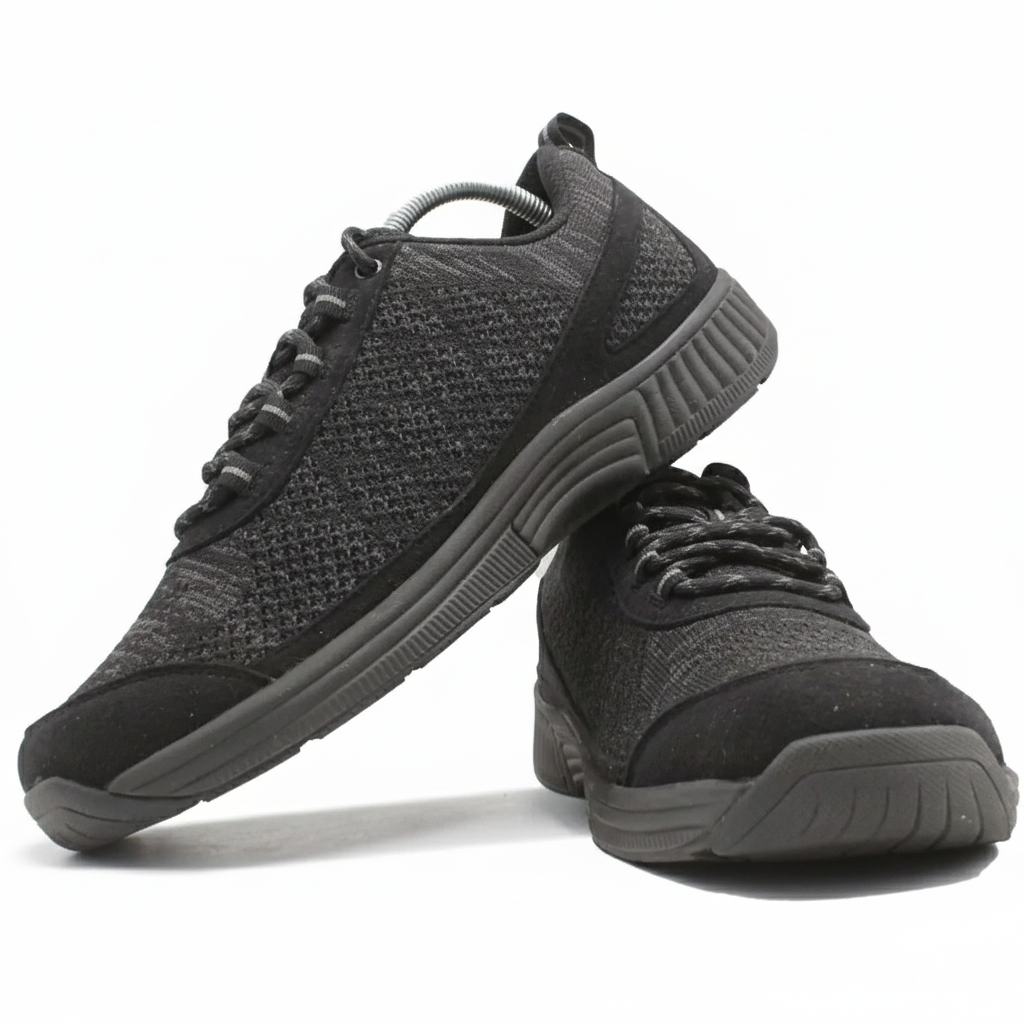 ORTHOFEET Coral No Tie Lace Black