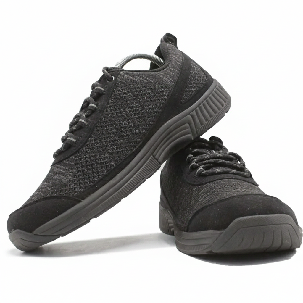 ORTHOFEET Coral No Tie Lace Black