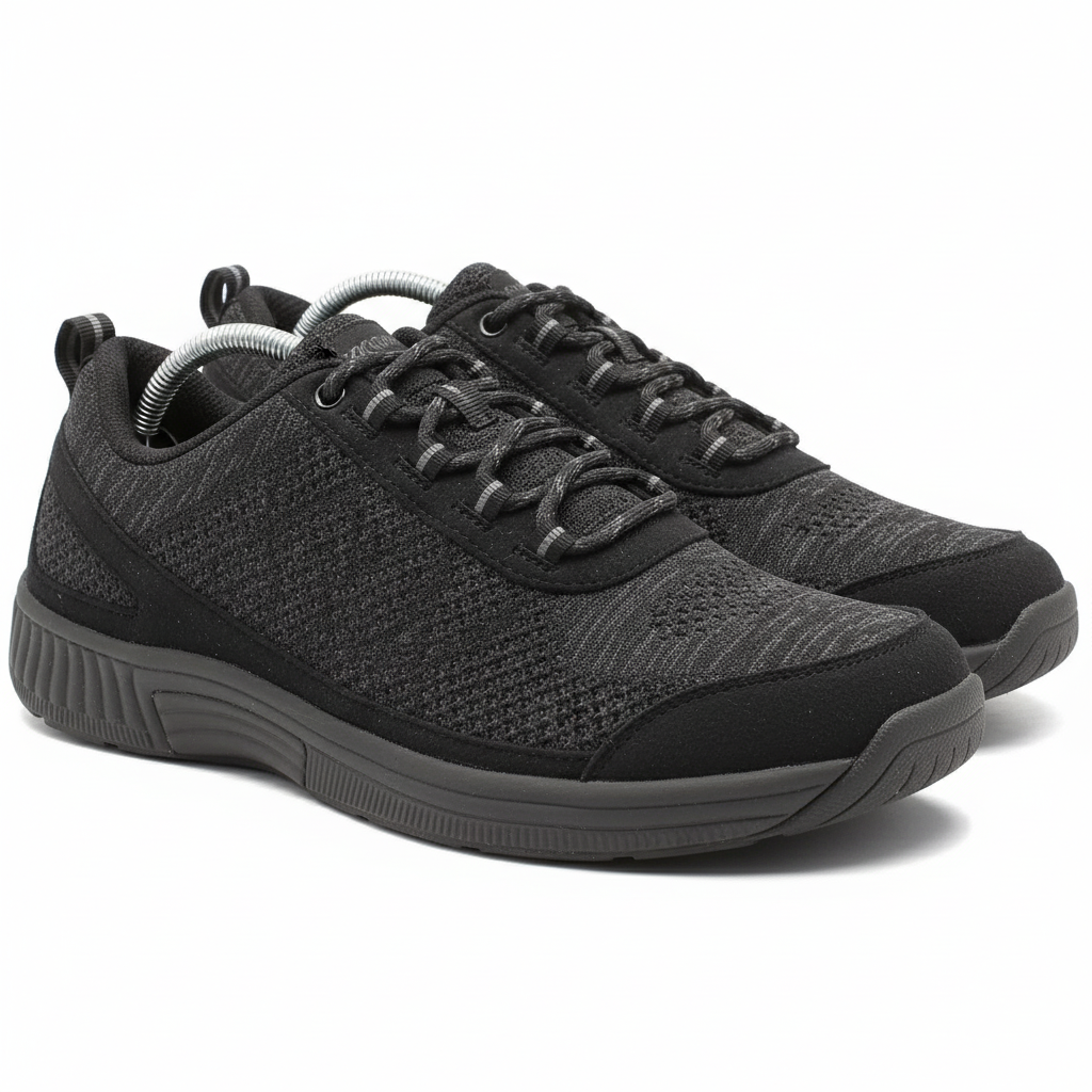 ORTHOFEET Coral No-Tie Lace Black