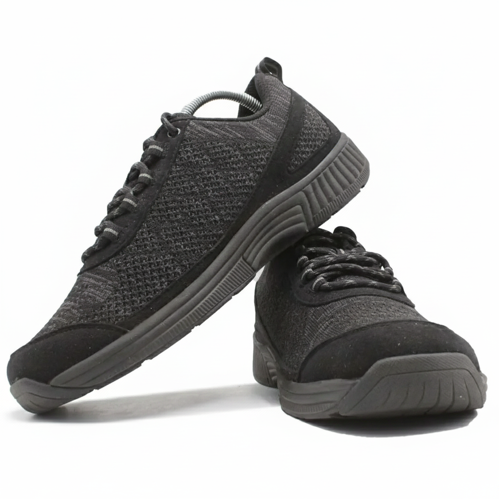 ORTHOFEET Coral No Tie Lace Black