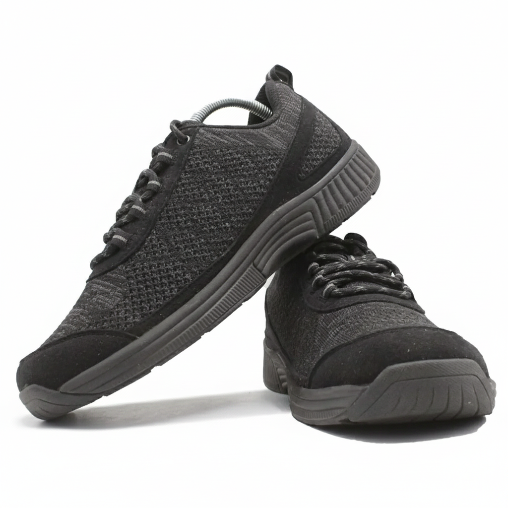 ORTHOFEET Coral No-Tie Lace Black