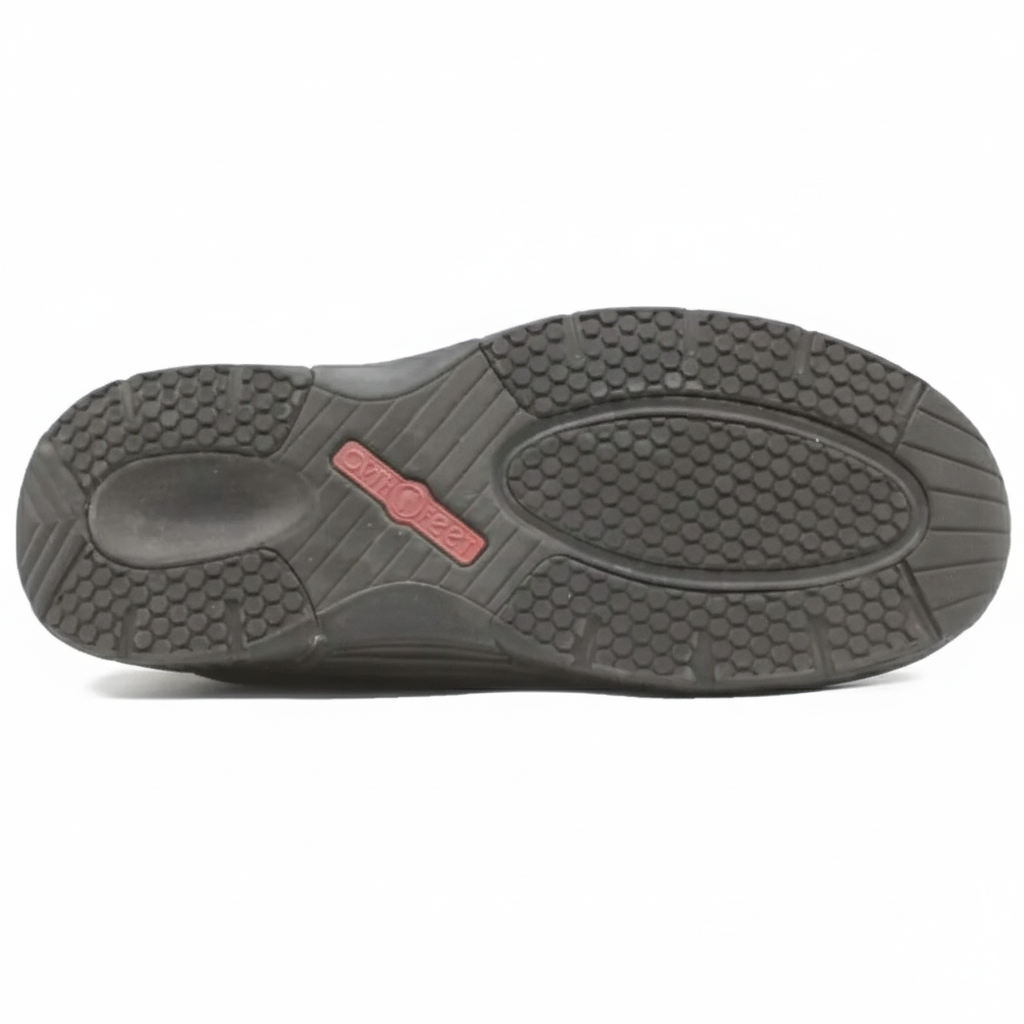 ORTHOFEET CORAL NO TIE LACE BLACK