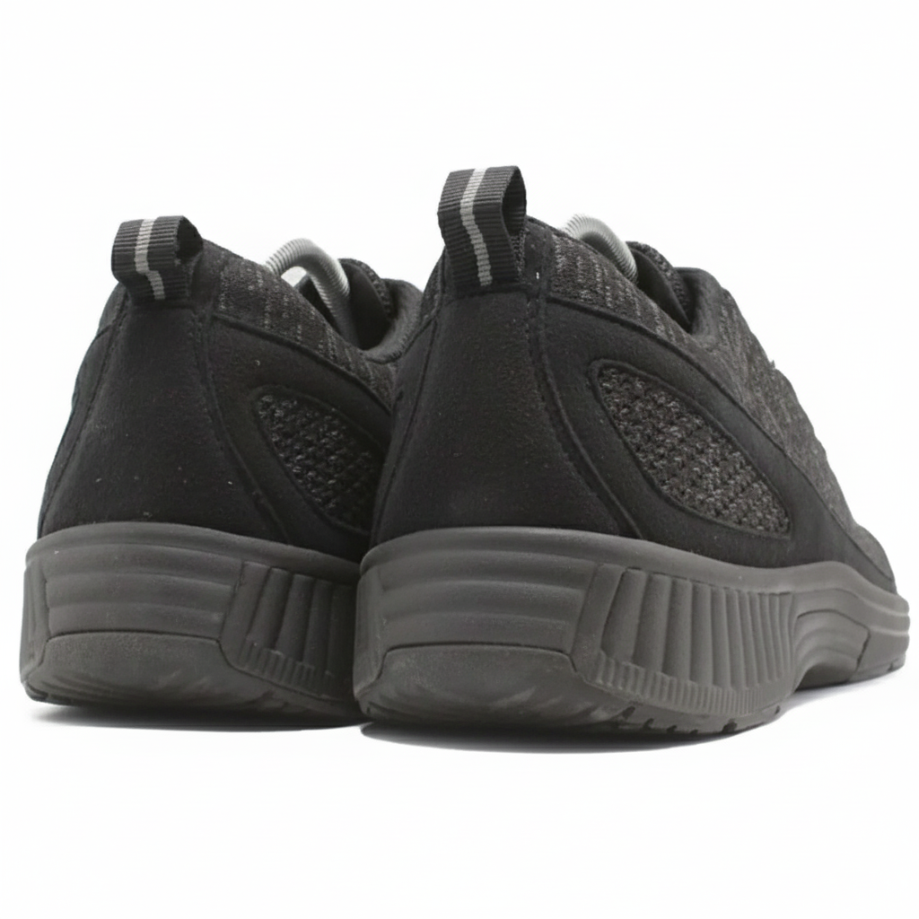 ORTHOFEET CORAL NO-TIE LACE BLACK