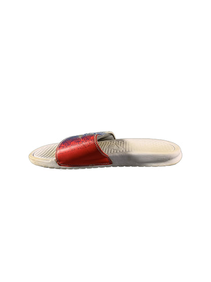 Nike white  slide sandals