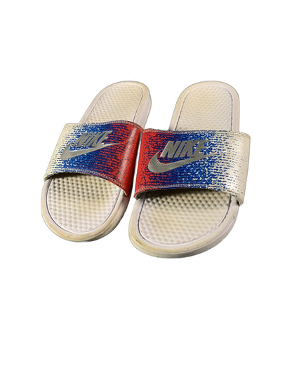 Nike white  slide sandals