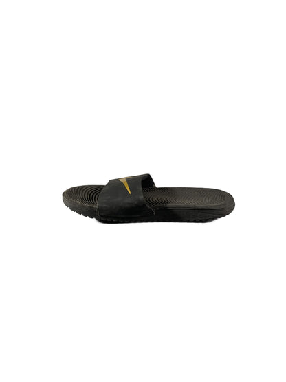 black Nike Kawa slide sandals