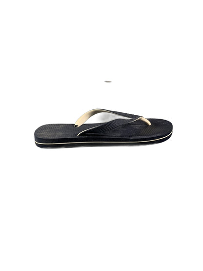 black rubber flip-flop sandals
