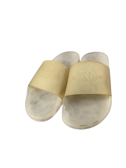 Coach translucent jelly slide sandals
