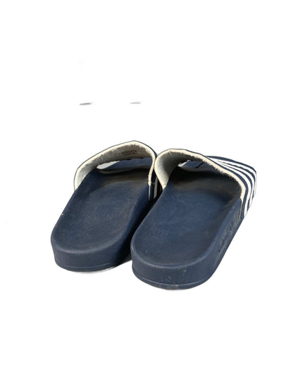 adidas   slide in navy blue and white