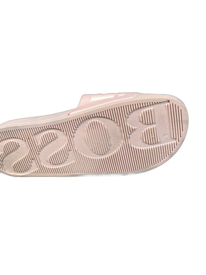 Boss light pink / rose logo slide sandals